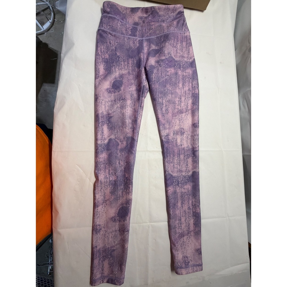 CALIA by Carrie Underwood Purple Pink Chevron Tie Dye High‎ Waist Leggings Small